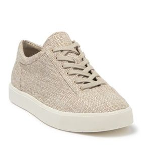 ✨NIB✨ VINCE Belford Woven Lace Up Sneakers in Natural Ecru Sz US 8M